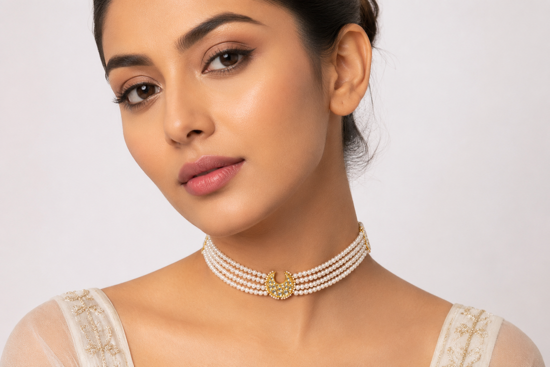 Chandrika Polki Pearl Choker
