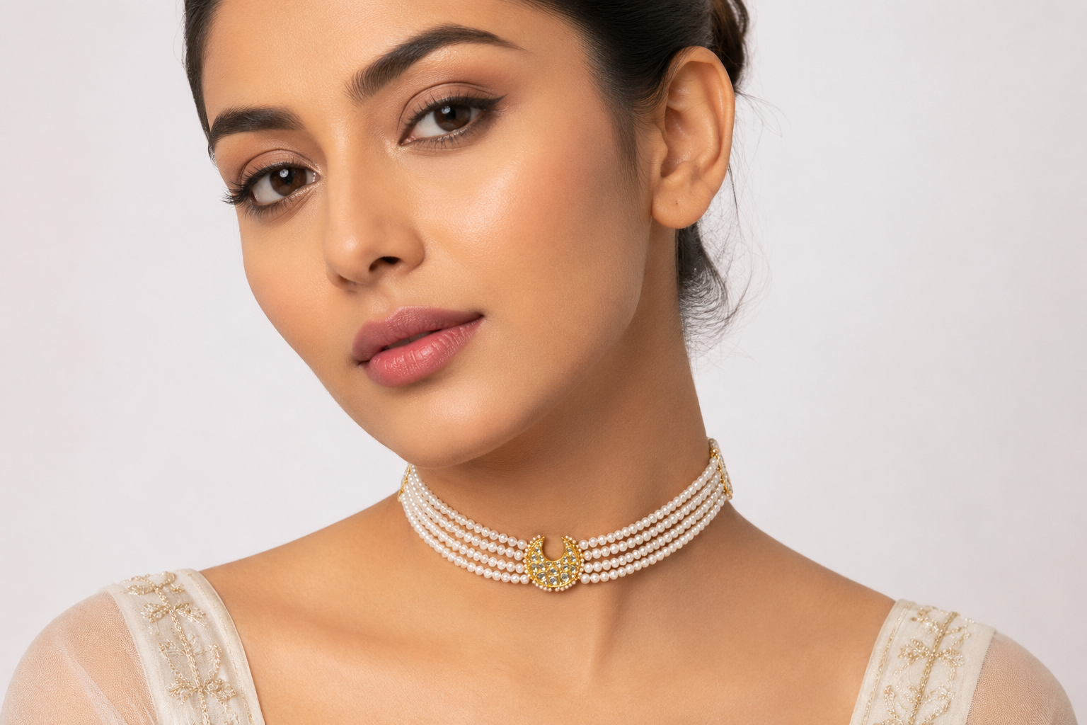 Chandrika Polki Pearl Choker