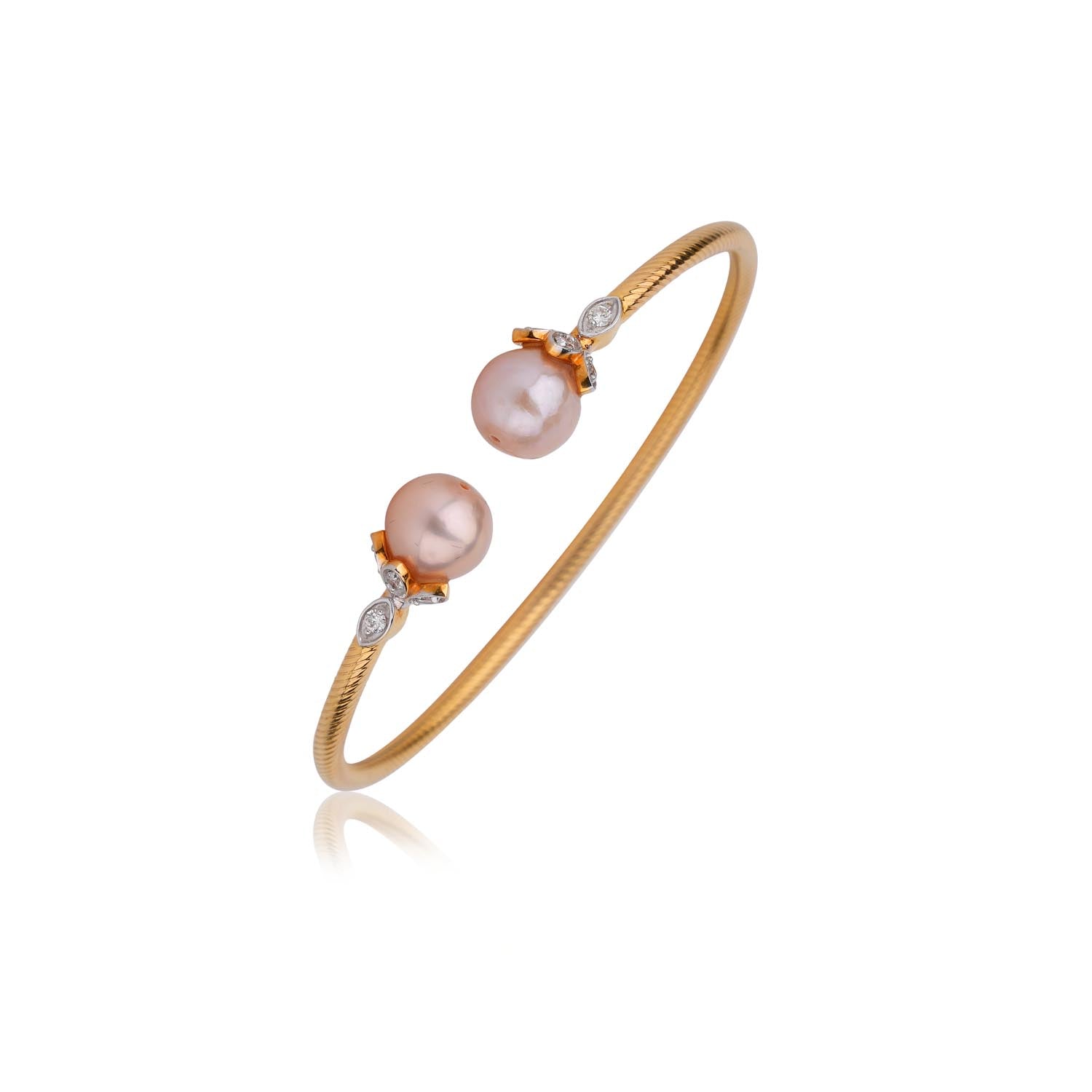 Blush Pearl Open Cuff Bracelet
