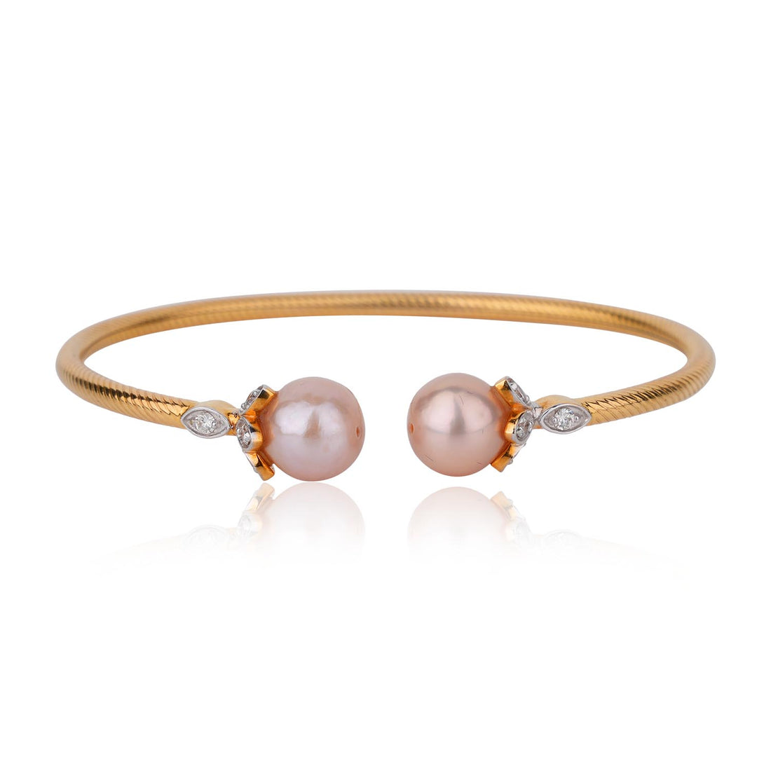 Blush Pearl Open Cuff Bracelet
