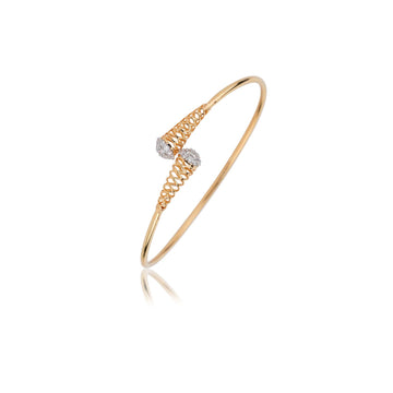 Criss Cross Diamond Open Bracelet