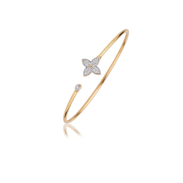 Clover Diamond Open Bracelet
