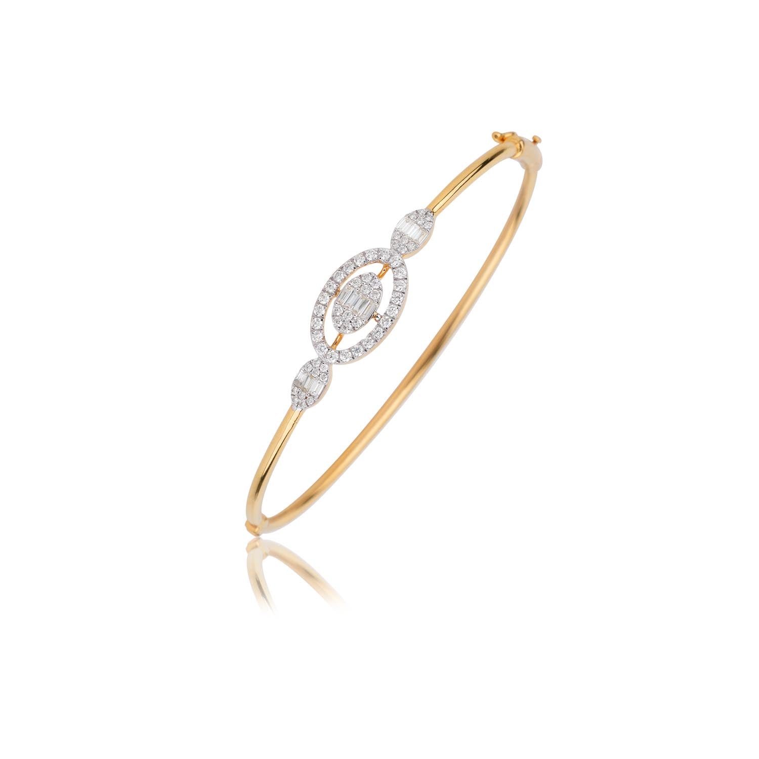Oval Halo Diamond Bracelet