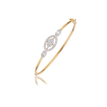 Oval Halo Diamond Bracelet