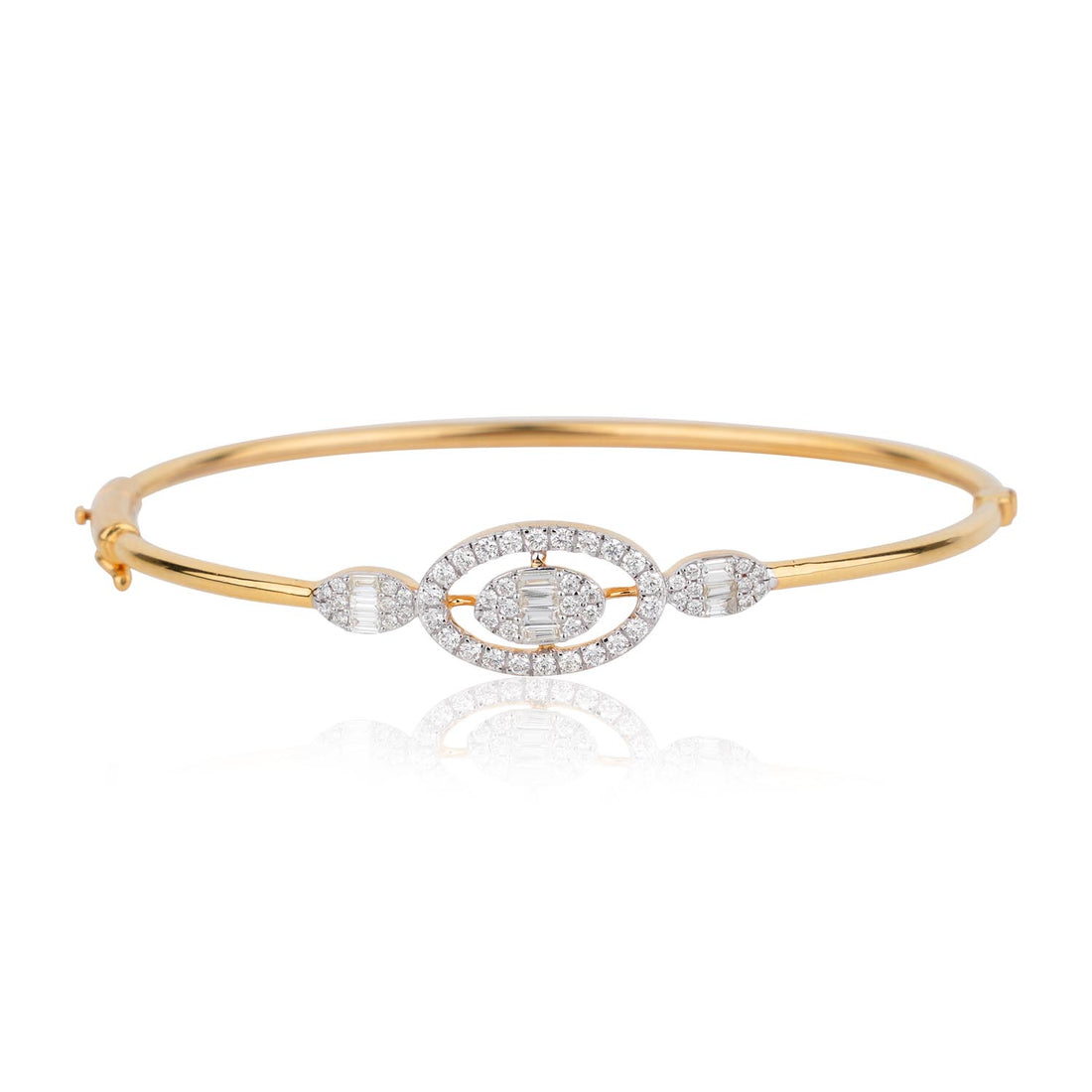 Oval Halo Diamond Bracelet