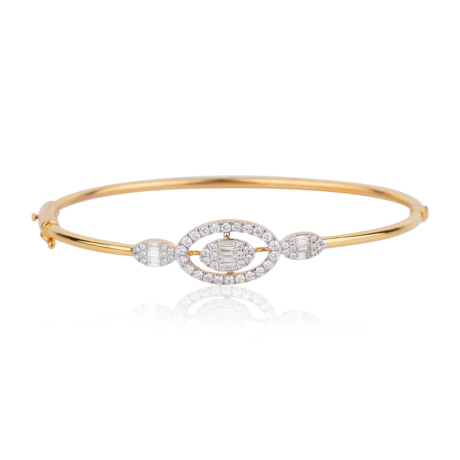 Oval Halo Diamond Bracelet