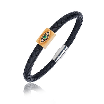 Evil Eye Leather Bracelet