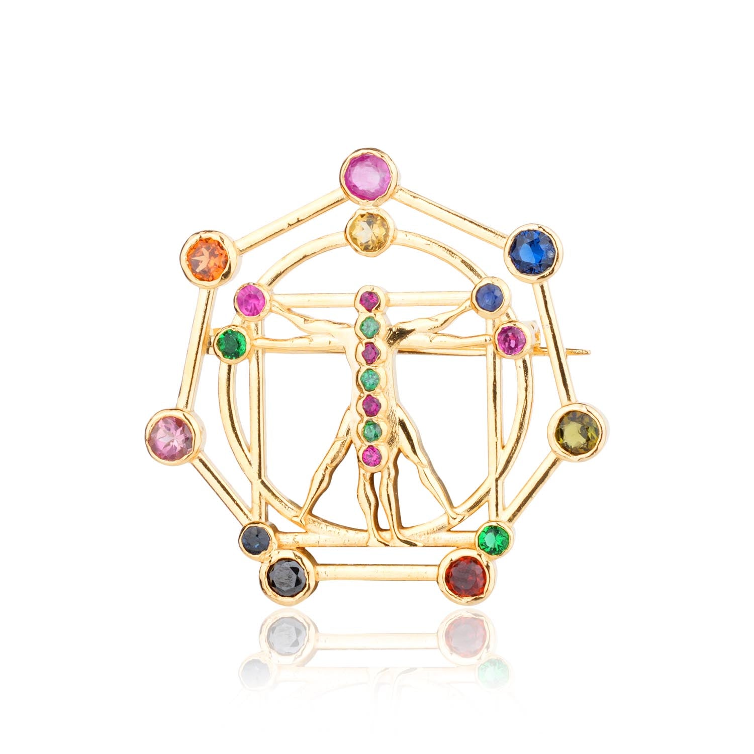 Cosmos Vitruvian Brooch