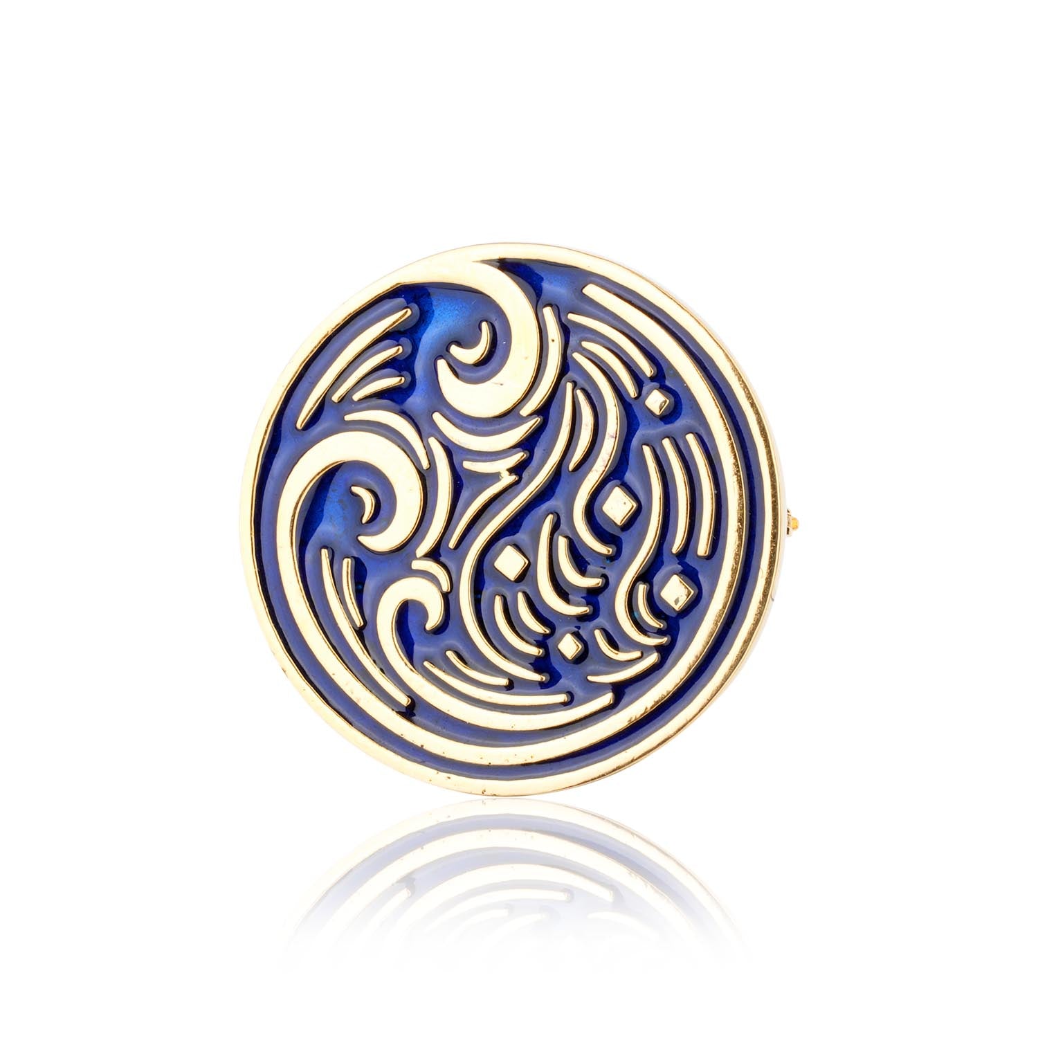 Nocturne Enamel Brooch