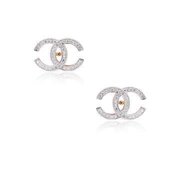 Double C Diamond Studs
