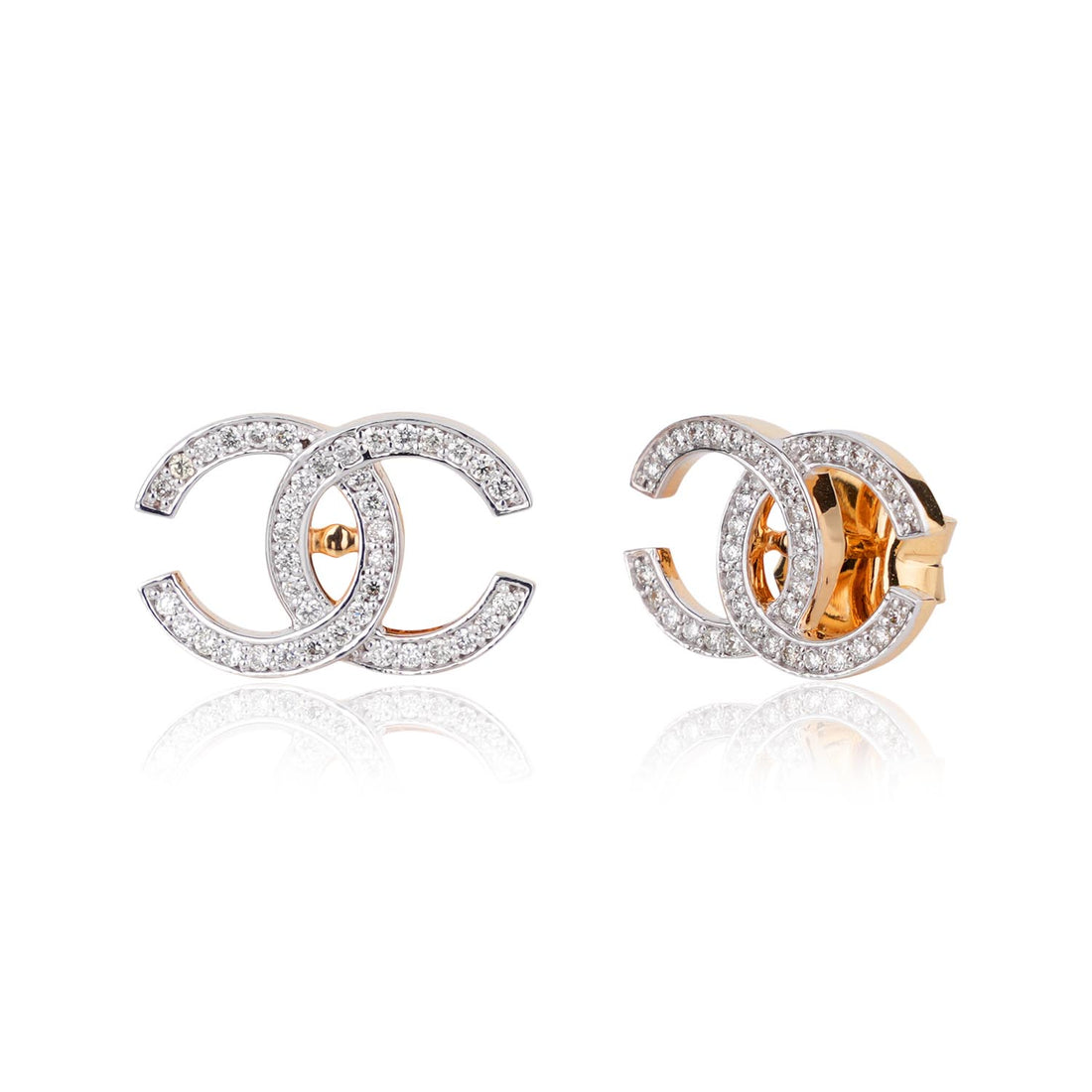 Double C Diamond Studs