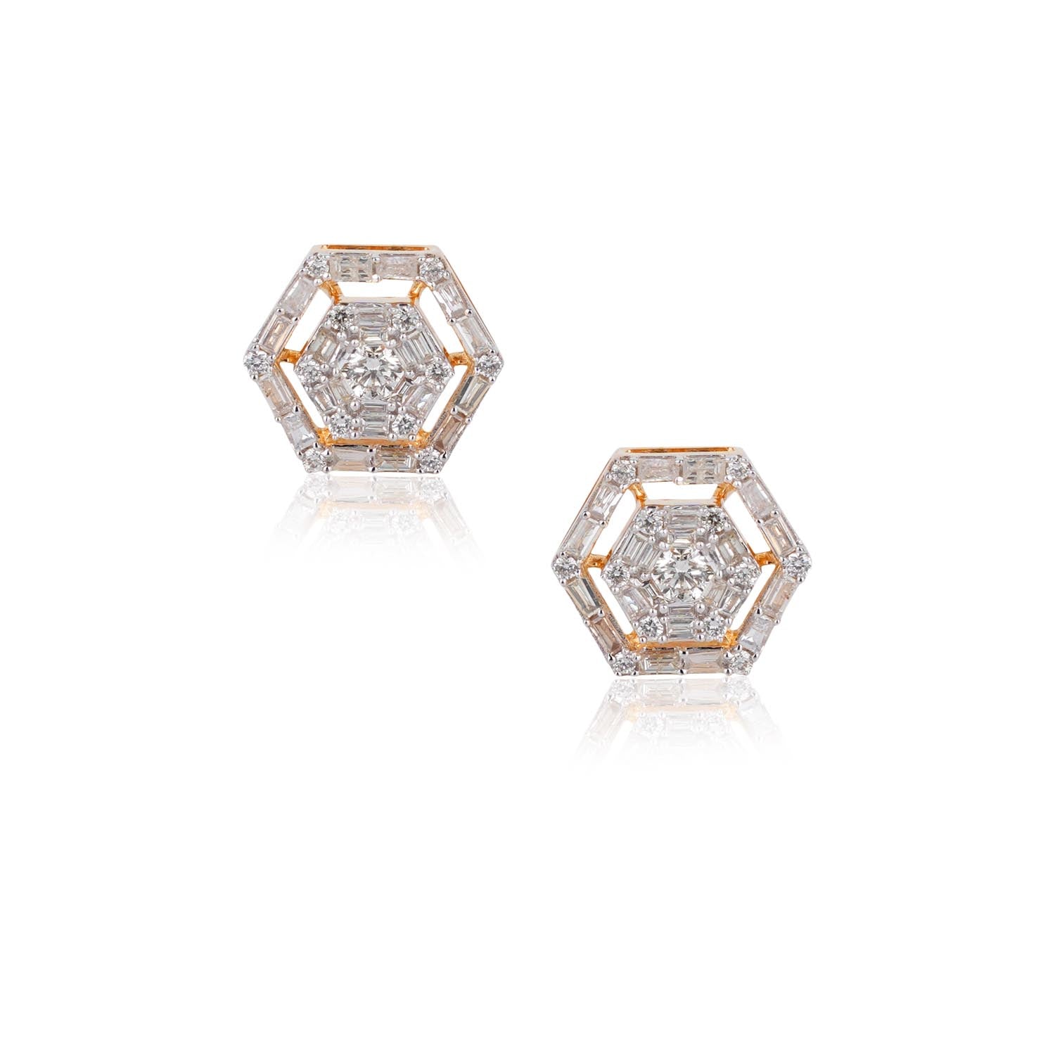 Hexa Diamond Studs