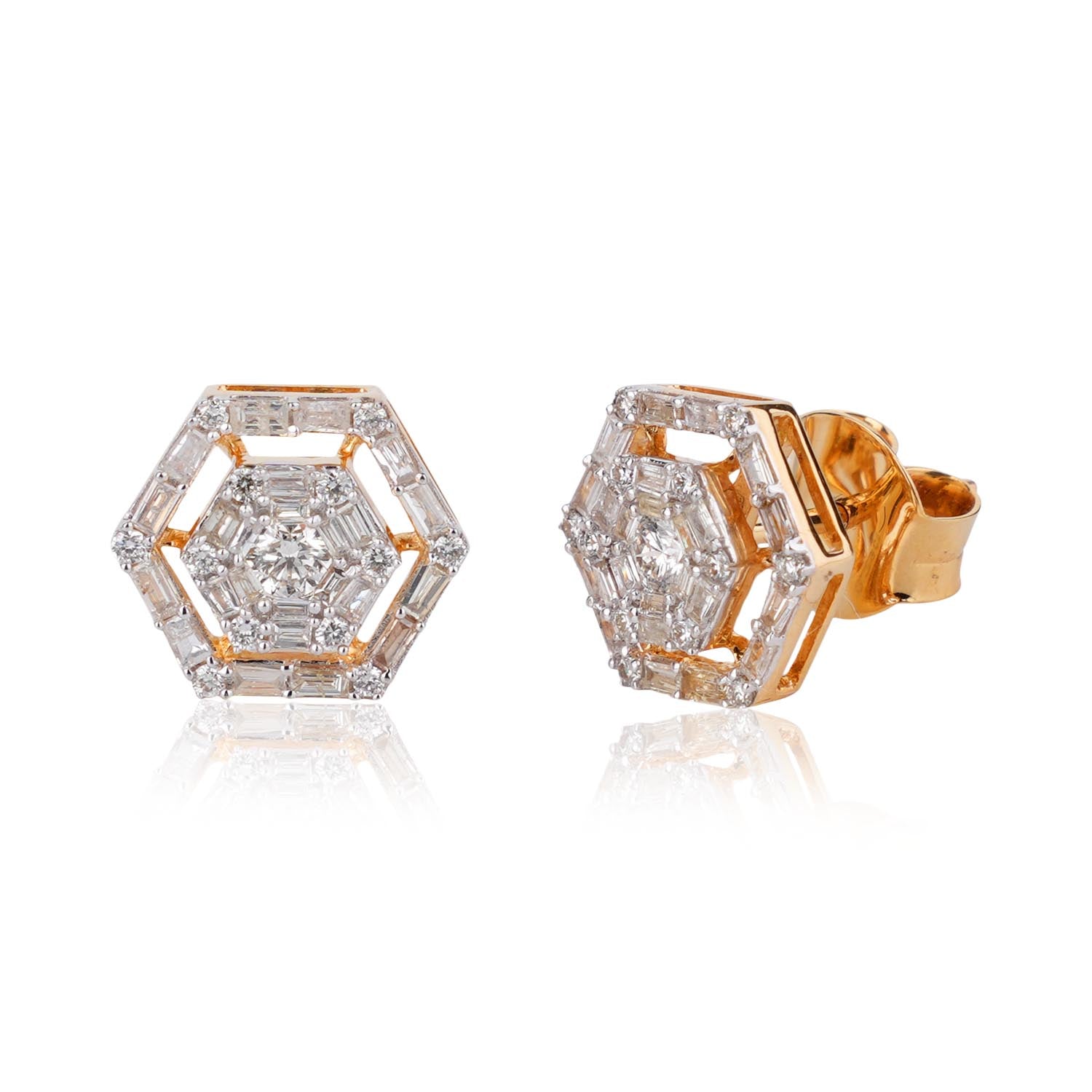 Hexa Diamond Studs