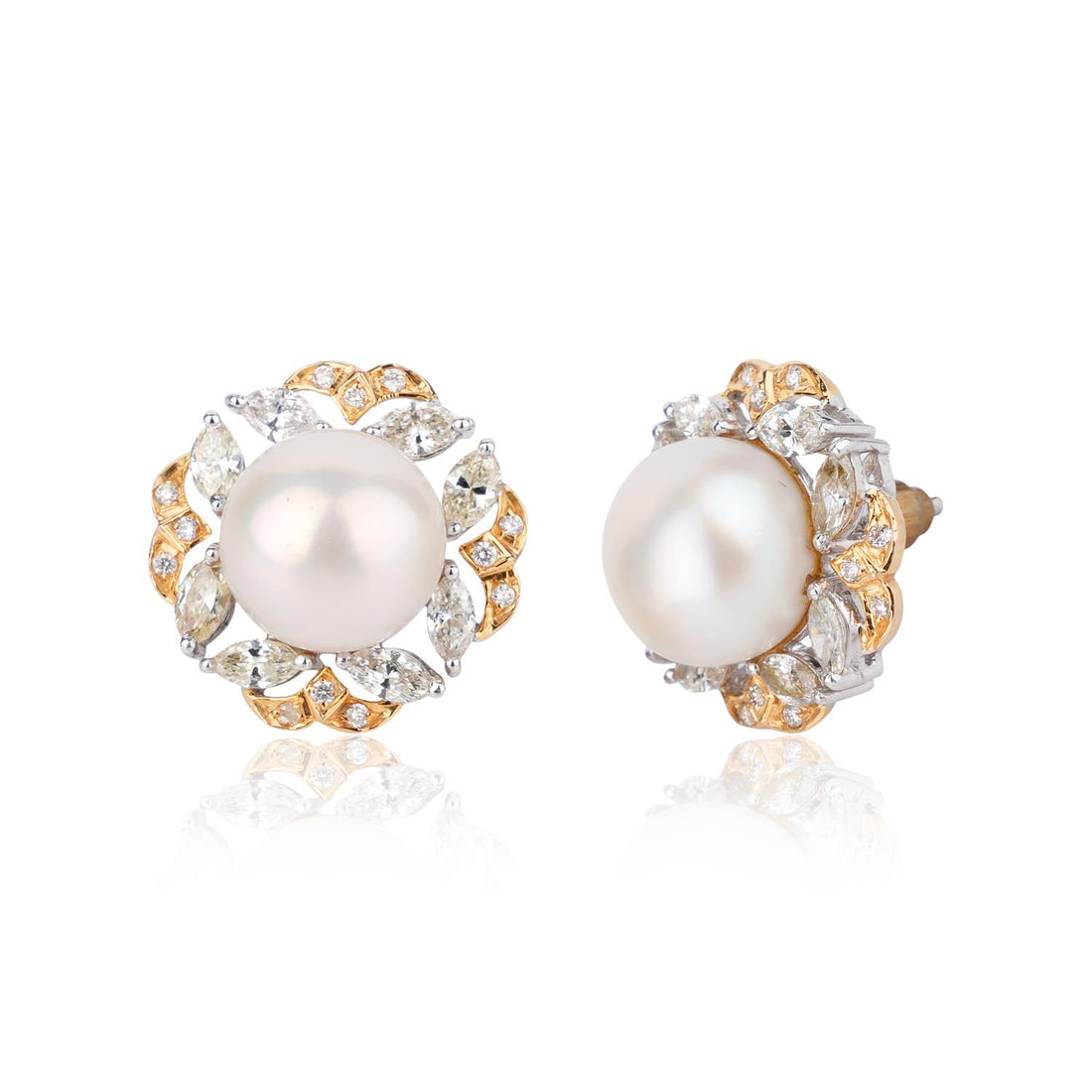 Freshwater Pearl Diamond Studs