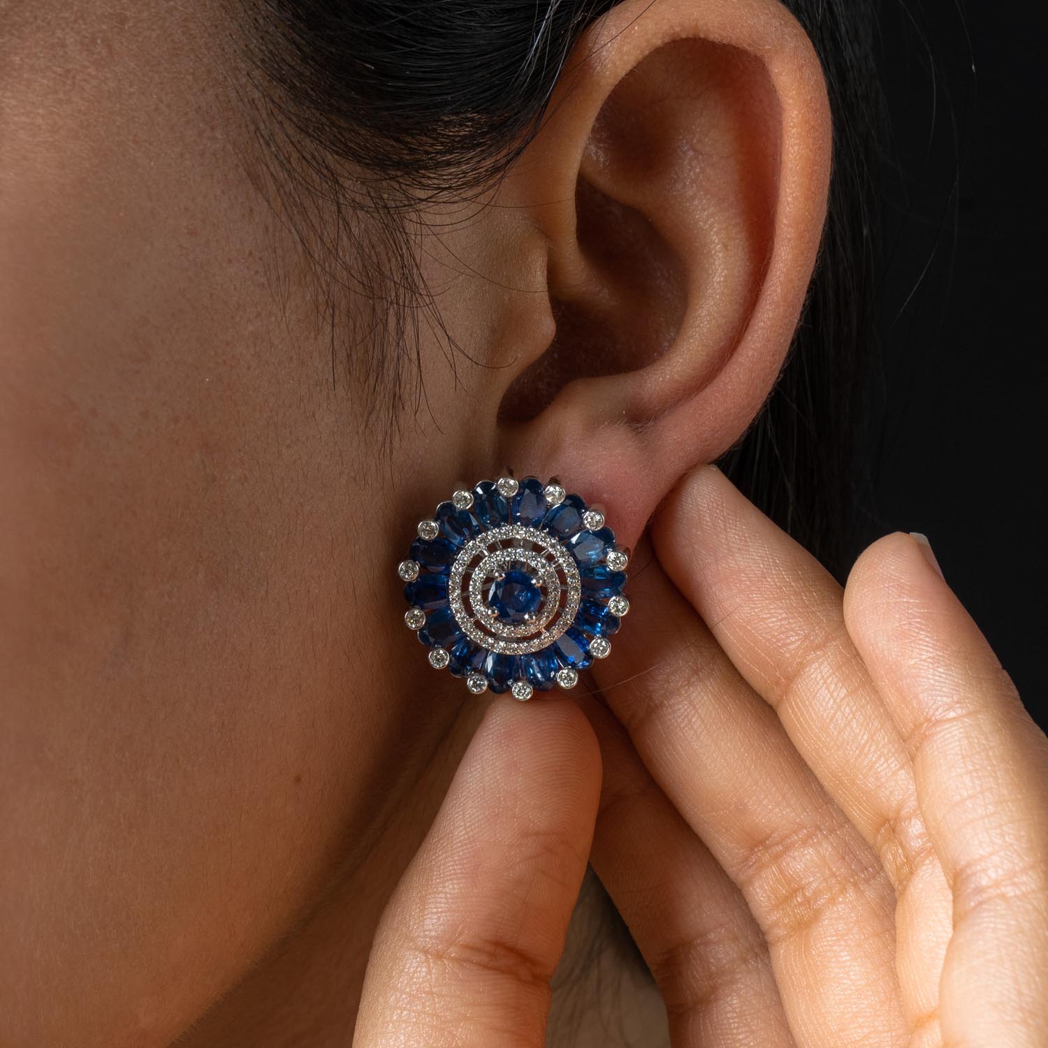 Azure Bloom Studs