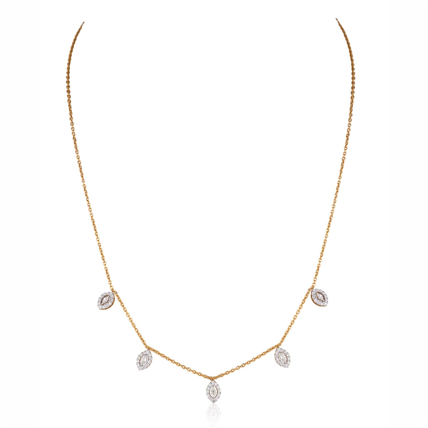 Marquise Diamond Station Necklace