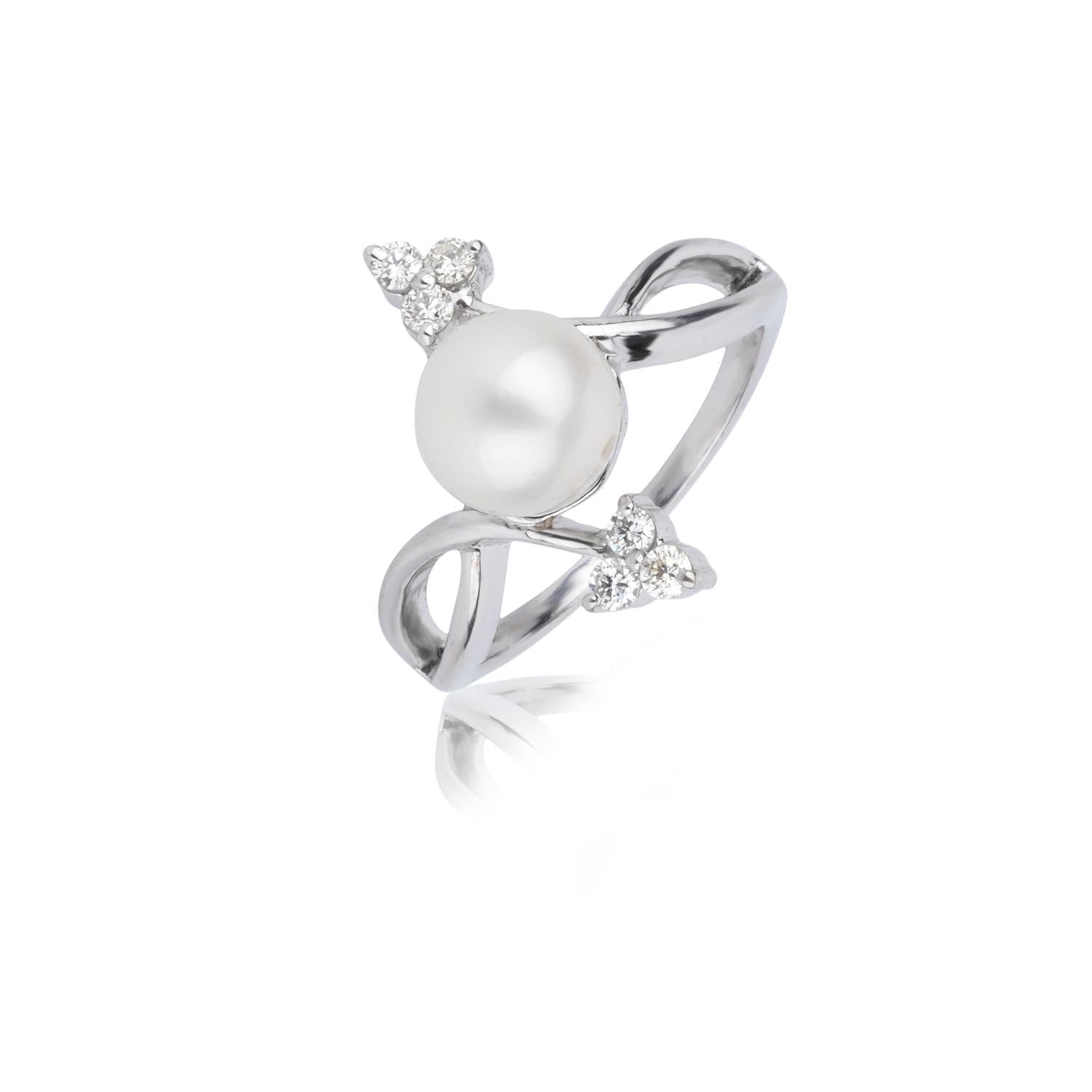 Celeste Pearl Diamond Ring