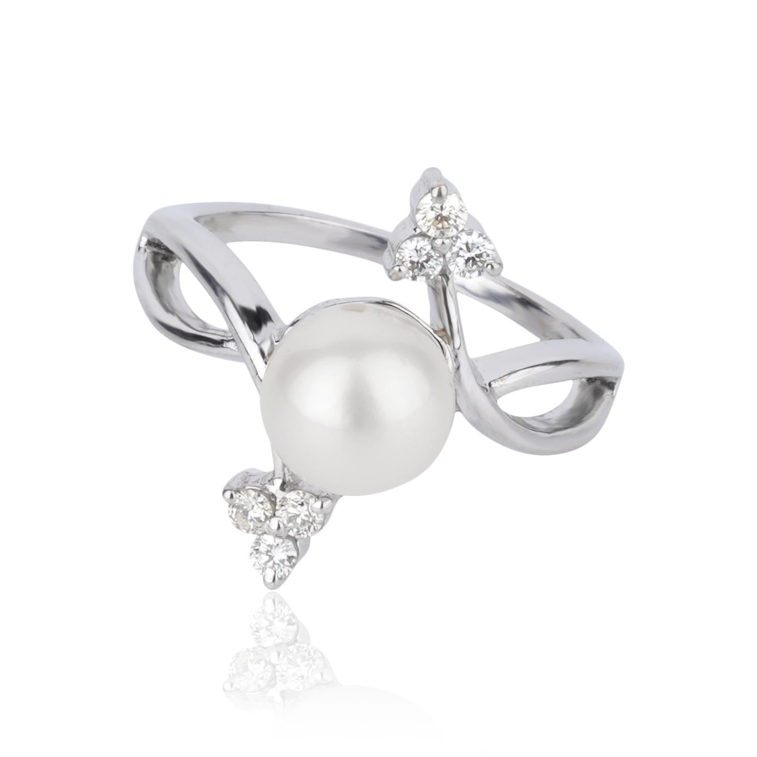 Celeste Pearl Diamond Ring