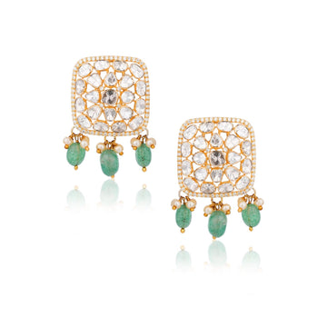 Emerald Polki Drops