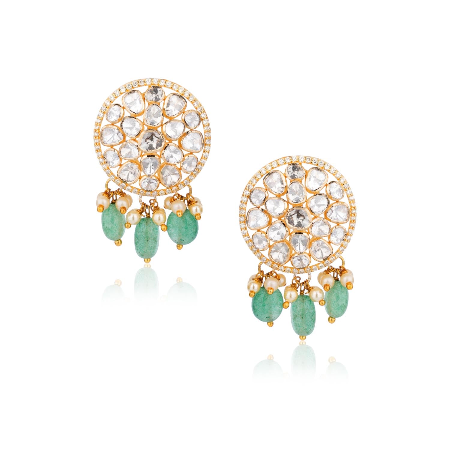 Aabroo Polki Studs