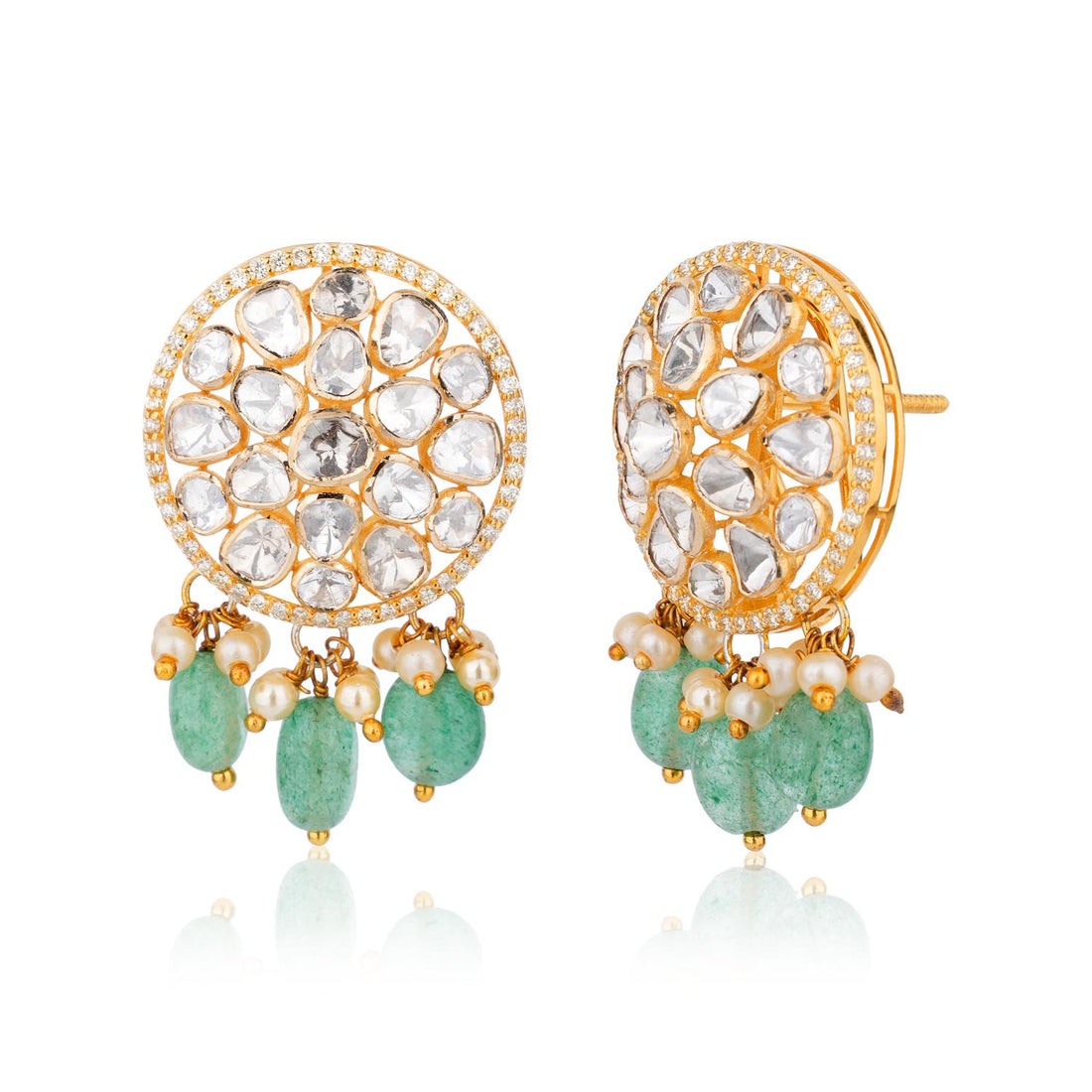 Aabroo Polki Studs