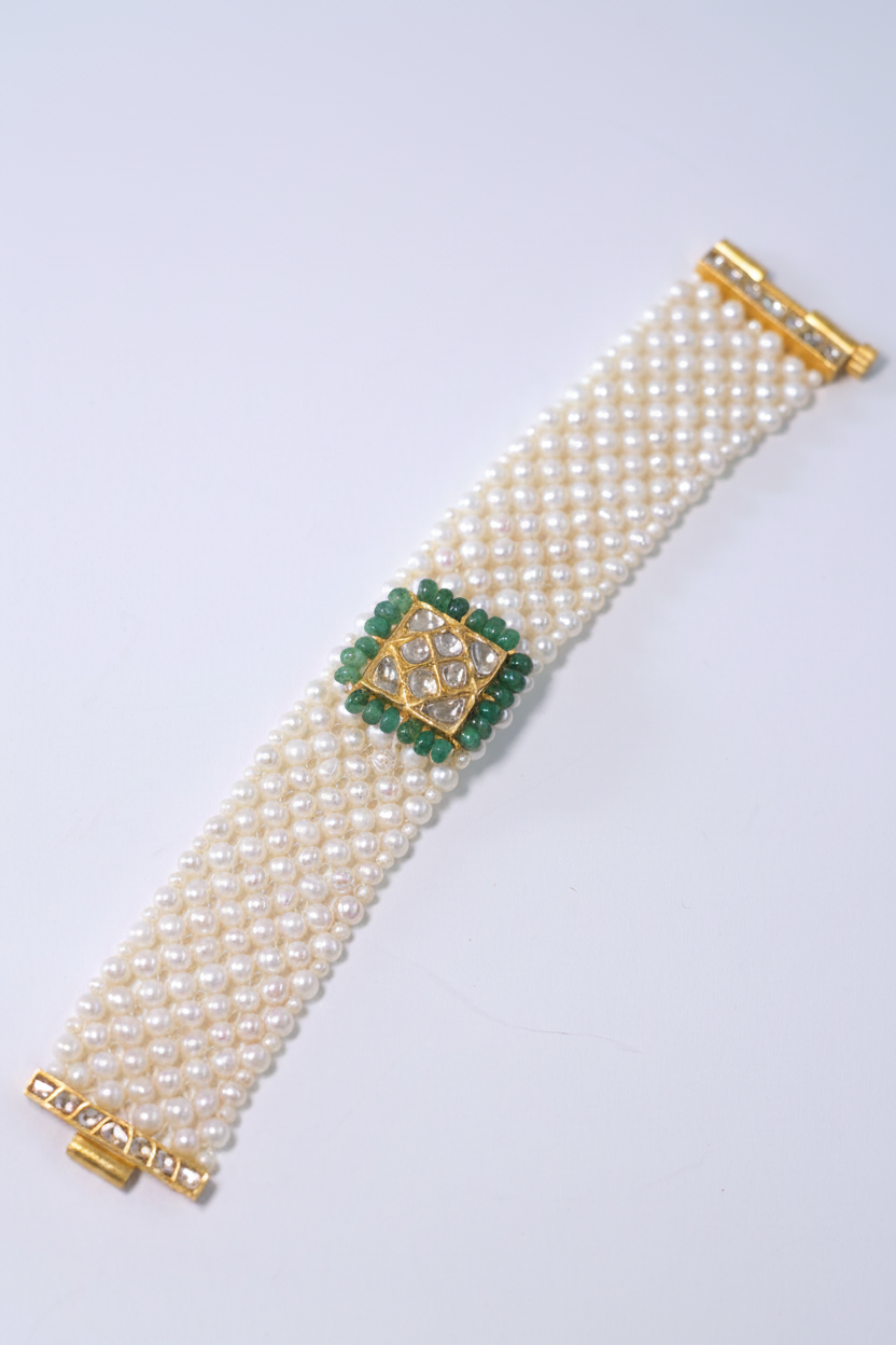 Mughal Meadow Polki Bracelet