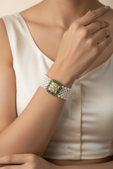Mughal Meadow Polki Bracelet